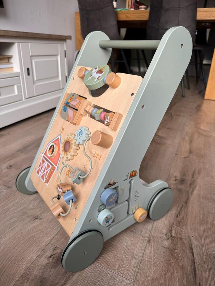 Loopwagentje little dutch (farm), Kinderen en Baby's, Speelgoed | Houten speelgoed, Zo goed als nieuw, Duw- of Trekspeelgoed, Ophalen