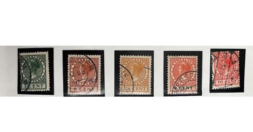 i7-149 Nederland 1924 NVPH 149 tm 153 Wilh Veth? - gestem***, Postzegels en Munten, Postzegels | Nederland, Gestempeld, T/m 1940