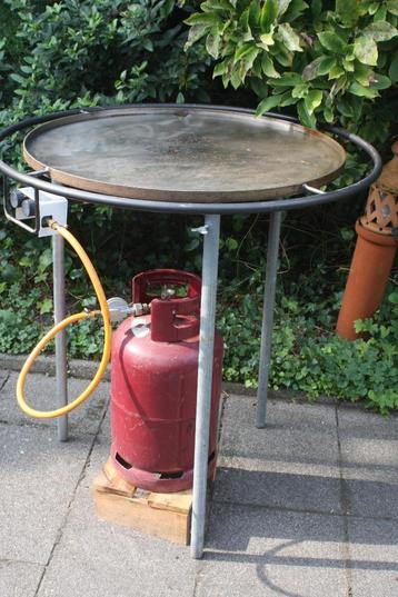 RVS gas BBQ- SKOTTEL-BRAAI 5 mm dik plaat staal, 80 cm beschikbaar voor biedingen