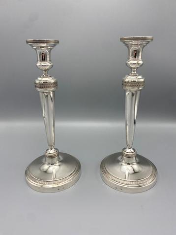 Empire zilveren kandelaars, Guillaume Drion, Luik, 1814-1831 beschikbaar voor biedingen