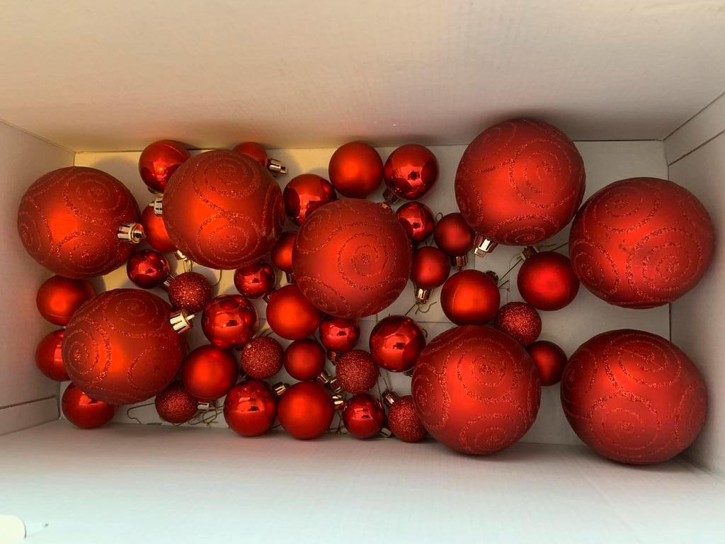 RODE Kerstballen - 8 grote + 30 kleine kerst ballen, Ophalen of Verzenden, Zo goed als nieuw