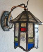 Wandlamp glas in lood vintage, Ophalen