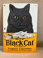 Black Cat emaille bord ., Ophalen of Verzenden