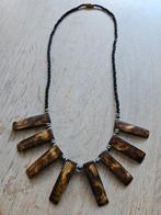Etnische ketting met o.a benen kralen, Sieraden, Tassen en Uiterlijk, Kettingen, Ophalen of Verzenden, Zo goed als nieuw, Overige materialen