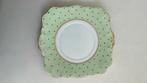 Bell koekschaal bone china polka dot groene stippen high tea, Antiek en Kunst, Ophalen of Verzenden