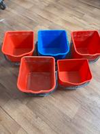 5 stuk schoon maak bakken / emmers met hendel, Doos, Minder dan 35 cm, Minder dan 50 cm, Ophalen of Verzenden