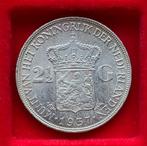 2,5 gulden / rijksdaalder 1937 Wilhelmina, Postzegels en Munten, Munten | Nederland, Ophalen, Zilver, Koningin Wilhelmina, Losse munt
