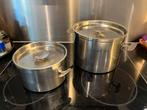 t.k.Gero Zilmeta 2x kookpan 2+5 liter Dick Simonis 1958, Huis en Inrichting, Keuken | Potten en Pannen, Ophalen, Gebruikt, Rvs