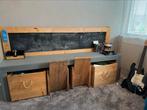 Kinder bureau steigerhout met krijtbord, Kinderen en Baby's, Ophalen of Verzenden, Zo goed als nieuw, Stoel(en)