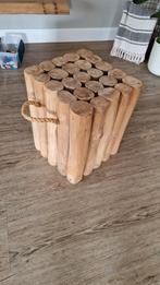 Applebee Twiggy Teakhouten Bijzettafel 35x35x45, Ophalen, Minder dan 50 cm, Teakhout, Minder dan 50 cm