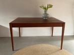 Midcentury vintage teak eettafel uitschuifbaar, Ophalen, Gebruikt, 50 tot 100 cm, Vijf personen of meer