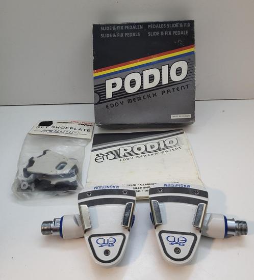 Eddy Merckx Podio Vintage pedals + cleats, Fietsen en Brommers, Fietsonderdelen, Nieuw, Racefiets, Crankstel of Pedalen, Ophalen of Verzenden