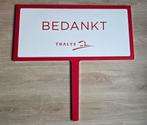 Thalys afscheidsbord- Bedankt! Thank you, Ophalen, Zo goed als nieuw, Trein, Overige typen