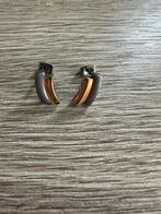 Boccia oorbellen titanium en goud verguld, Ophalen of Verzenden, Zo goed als nieuw, Overige kleuren, Knopjes of Stekers