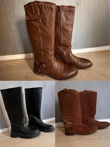 3 paar dameslaarzen,maat 38 worden als set verkocht voor €45 beschikbaar voor biedingen