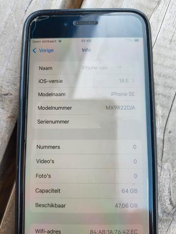 iPhone SE 64gb 2020. beschikbaar voor biedingen