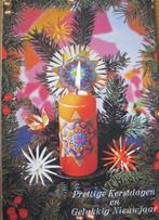 Kerst - prettige kerstdagen - oranje kaars in dennentakken, Verzenden, 1980 tot heden, Gelopen, Overige thema's