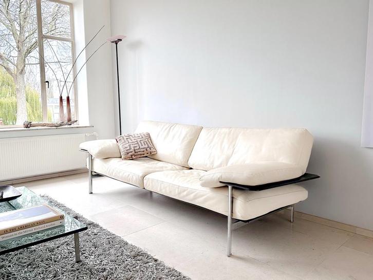 BB Italia  lederen bank Diesis, Huis en Inrichting, Banken | Bankstellen, Zo goed als nieuw, Rechte bank, Driepersoons, 200 tot 250 cm