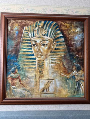 Olieverfschilderij - Egyptische Farao beschikbaar voor biedingen