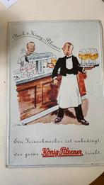 König Pilsener Metalen Wandbord:40,5 bij 61 cm, Ophalen of Verzenden, Zo goed als nieuw, Reclamebord, Plaat of Schild