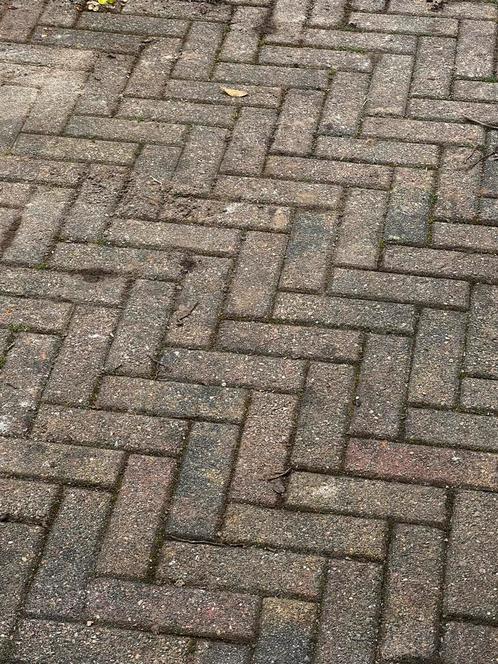 dikformaat klinkers 20 x 6,7 x 6 cm, Tuin en Terras, Tegels en Klinkers, Gebruikt, Klinkers, Beton, 10 m² of meer, Gestraald, Ophalen