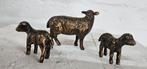 SCHAAP MET 2 LAMMETJES / bronzen beeld, Ophalen of Verzenden, Nieuw, Boerderijdier, Beeldje of Figuurtje