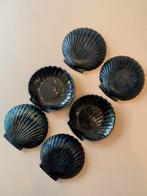 Vintage schelpvormige schaaltjes – iriserend persglas - set, Ophalen of Verzenden, Overige stijlen, Glas, Schaal of Schalen