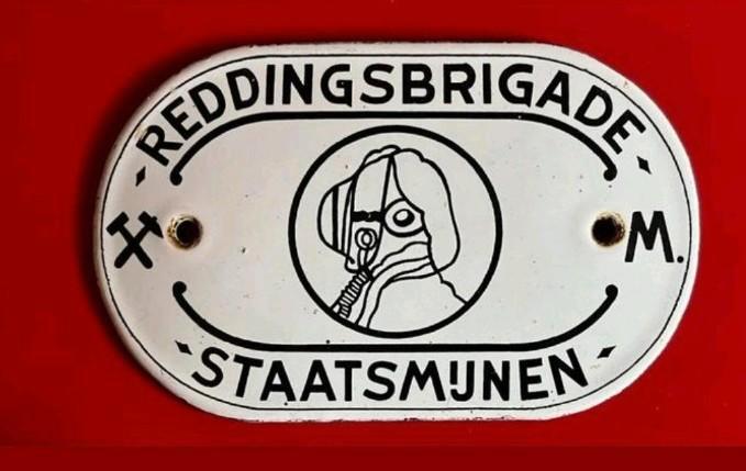 Gezocht! Emaille plaatje Staatsmijnen, Verzamelen, Merken en Reclamevoorwerpen, Gebruikt, Reclamebord, Ophalen of Verzenden