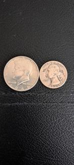 2 x zilveren munten USA, Setje, Zilver, Ophalen of Verzenden, Noord-Amerika