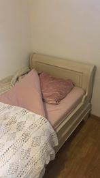 Koloniaal bed, 90 cm, Eenpersoons, Wit, Koloniaal