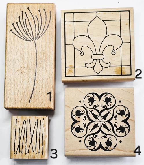 Keuze uit 4 houten stempels (via Hein Design) van Judi Kins, Hobby en Vrije tijd, Stempelen, Nieuw, Houten stempel, Ophalen of Verzenden
