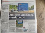 Efteling en Autotron vd borden. Krantenartikel, Verzamelen, Ophalen of Verzenden, 1980 tot heden, Nederland, Knipsel(s)