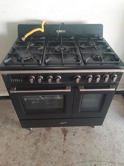Boretti gasfornuis, Witgoed en Apparatuur, Fornuizen, Zo goed als nieuw, Vrijstaand, Gas, 5 kookzones of meer, 90 tot 95 cm, 60 cm of meer
