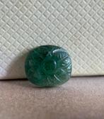 Groene toermalijn cabochon edelsteen gesneden bloem, Verzenden, Nieuw