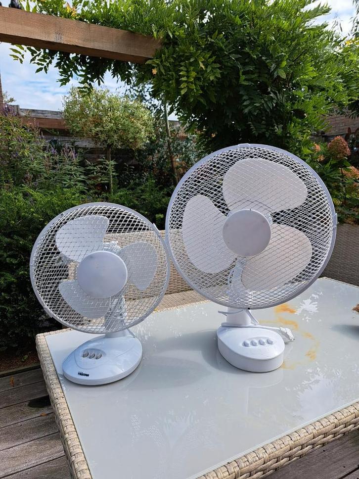 2 Tristar Tafelventilatoren - Set, Witgoed en Apparatuur, Ventilatoren, Gebruikt, Tafelventilator, Ophalen