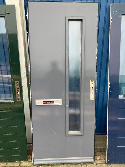 Voordeur deur met glas ( 108 ), Doe-het-zelf en Verbouw, Deuren en Horren, Gebruikt, Binnendeur, 200 tot 215 cm, 80 tot 100 cm