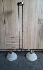 Hanglamp 2-kaps, Ophalen, Zo goed als nieuw, Glas, Minder dan 50 cm