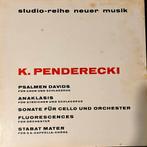 8lp klassiek elpee vinyl Penderecki avant garde cello sonata, Overige typen, Ophalen of Verzenden, Zo goed als nieuw, 12 inch