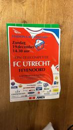 Wedstrijdposter FC UTRECHT FEIJENOORD 1999, Verzamelen, F.C. Utrecht, Ophalen of Verzenden, Zo goed als nieuw