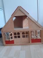 Groot houten poppenhuis 57cm hoog, Ophalen, Gebruikt, Poppenhuis