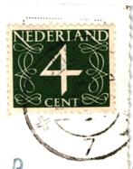 977238 IJmuiden De Westland Tussen de Pieren NH 1956 Gelopen, Ophalen of Verzenden, 1940 tot 1960, Gelopen, Noord-Holland