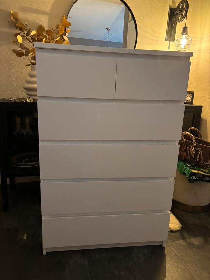 Malm Ladekast Ikea wit 80x123cm, Huis en Inrichting, Kasten | Ladekasten, Gebruikt, Minder dan 100 cm, 50 tot 100 cm, 25 tot 50 cm