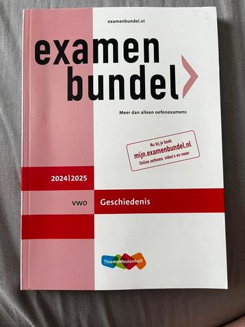 VWO geschiedenis examenbundel beschikbaar voor biedingen