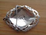 zilveren broche/hanger SIAM niello met dansers [1025], 4 tot 7 cm, Verzenden, Zo goed als nieuw, Zilver