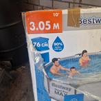 1 zwembad 3.05 meter rond 76cm hoog merk bestway, 80 tot 120 cm, Rond, Ophalen of Verzenden, Opzetzwembad