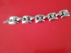 Nieuwe zilverkleur schakelarmband, Ophalen of Verzenden, Nieuw, Zilver, Staal