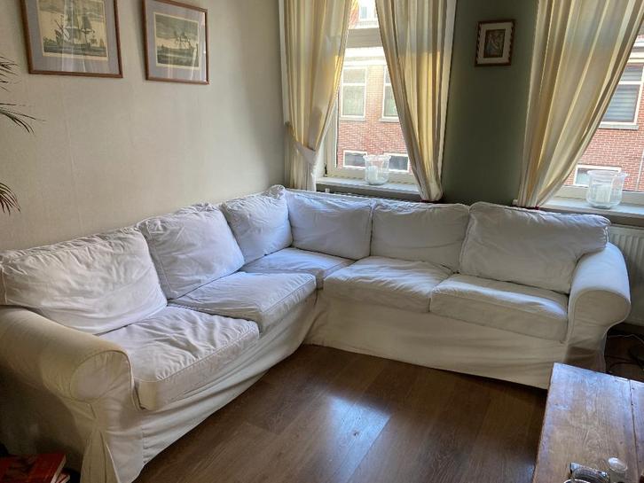 Ektorp ikea hoekbank, Huis en Inrichting, Banken | Bankstellen, Gebruikt, Hoekbank, Vierpersoons of meer, 200 tot 250 cm, 75 tot 100 cm