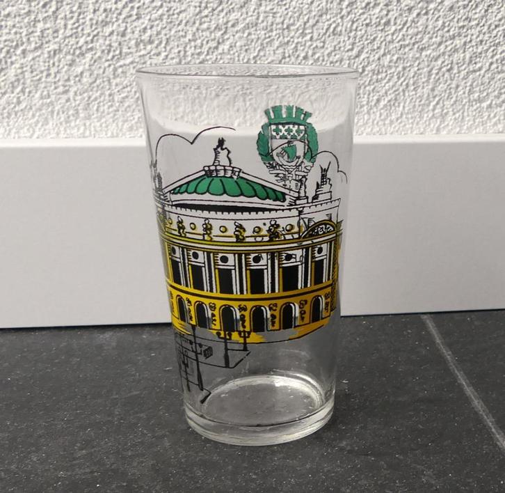 Parijs vintage glas oud Paris l'Opéra, Huis en Inrichting, Keuken | Servies, Gebruikt, Glas of Glazen, Overige stijlen, Glas, Ophalen of Verzenden