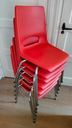 6 stuks Philippus Potter stoelen rood Ahrend de Cirkel, Ophalen, Gebruikt, Rood, Vijf, Zes of meer stoelen