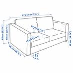 Ikea 2-zits bankje Vimle - Gunnared middengrijs, Huis en Inrichting, Banken | Bankstellen, Ophalen, Minder dan 75 cm, 150 tot 200 cm